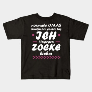 Zocken Oma Esport Gaming Geschenk Gaming Kids T-Shirt